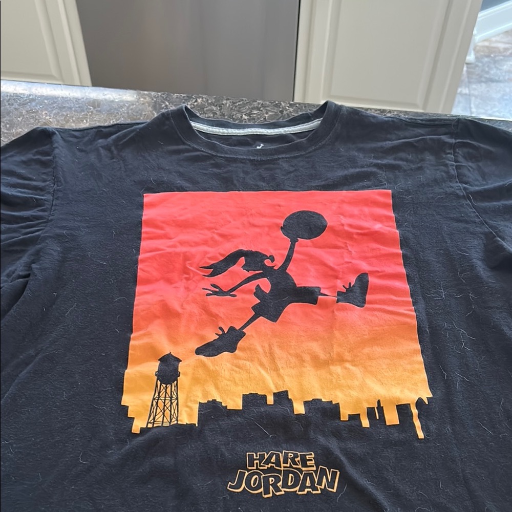 Black and Orange Hare Jordan T-Shirt